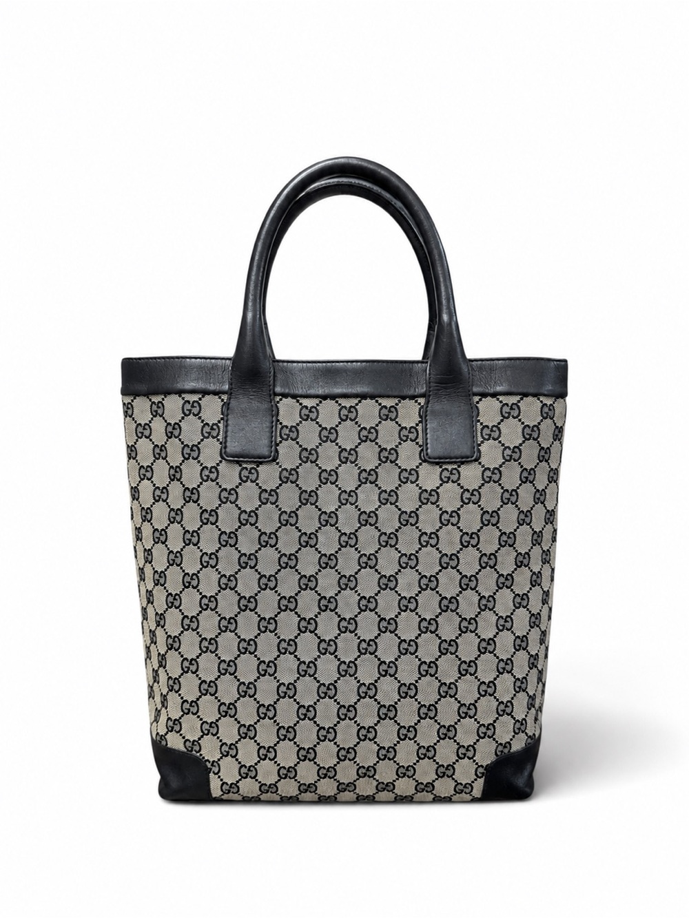 Gucci Monogram GG Tote Black and Grey